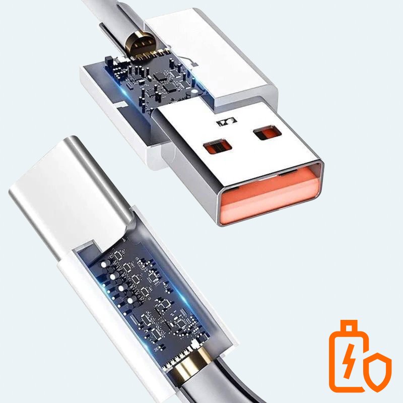 Thumbnail 2 de Cable USB-A a USB-C de Xiaomi 6A, 1 m, blanco: carga rápida y sincronización robusta