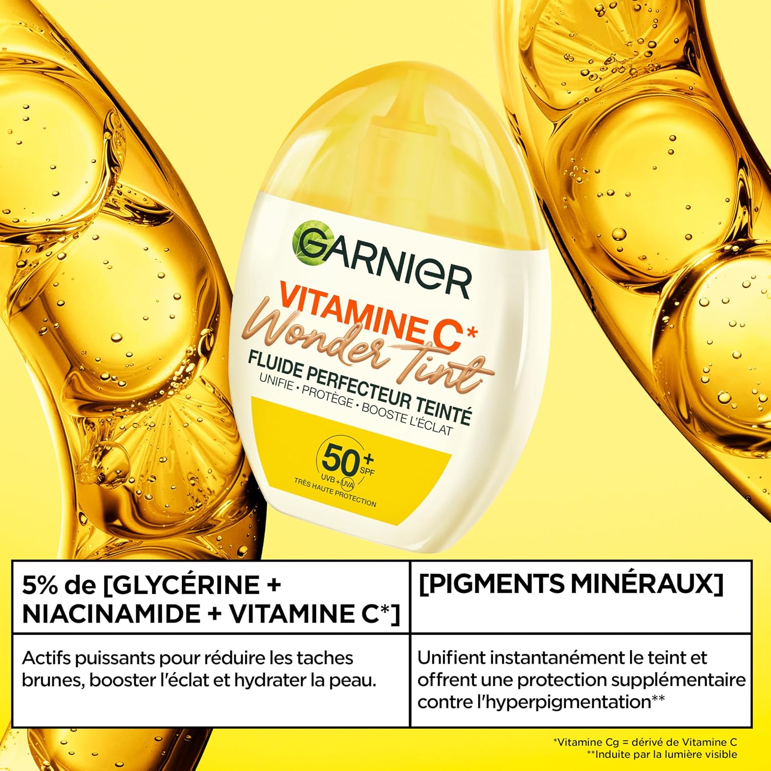 Thumbnail 2 de Garnier SkinActive Vitamine C Wonder Tint SPF50+ – Fluide teinté visage Medium, 40 ml