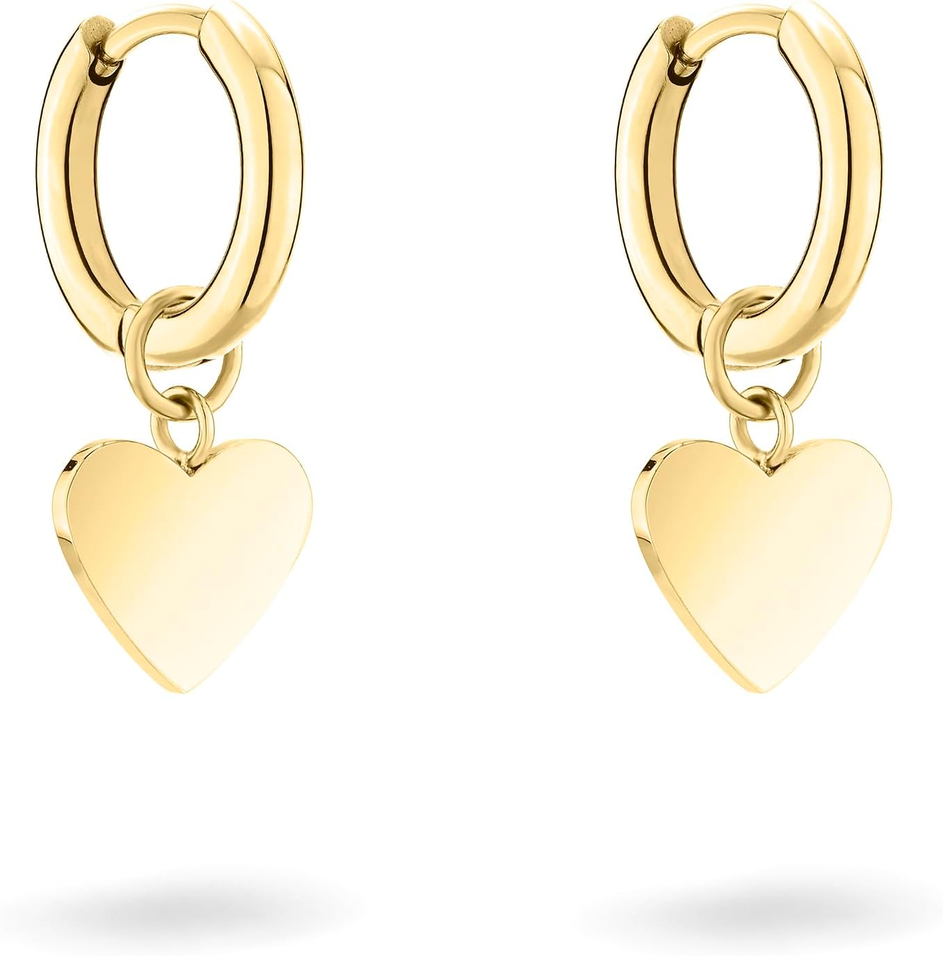 Detalle de LIEBESKIND BERLIN Herz-Schmuck für Damen – Edelstahlkette, Armband und Ohrringe mit Herzanhänger