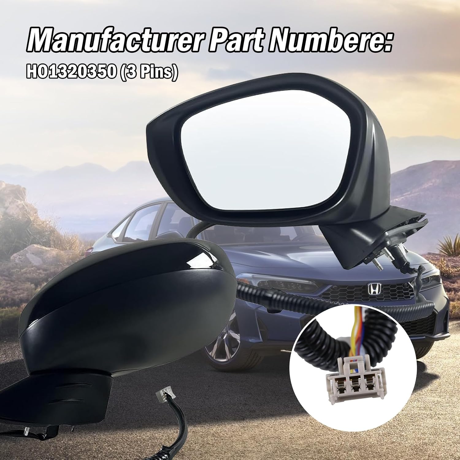 Detalle de Replacement side mirror for Honda Civic