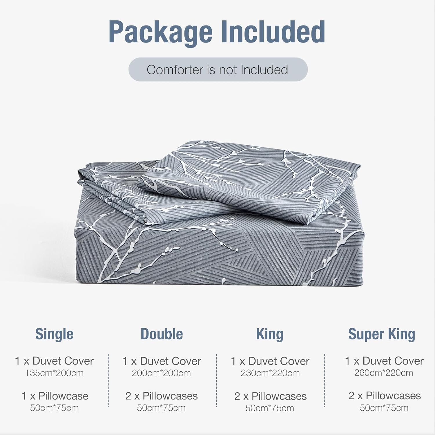 Detalle 2 de Lekesky 200T cotton super king duvet set