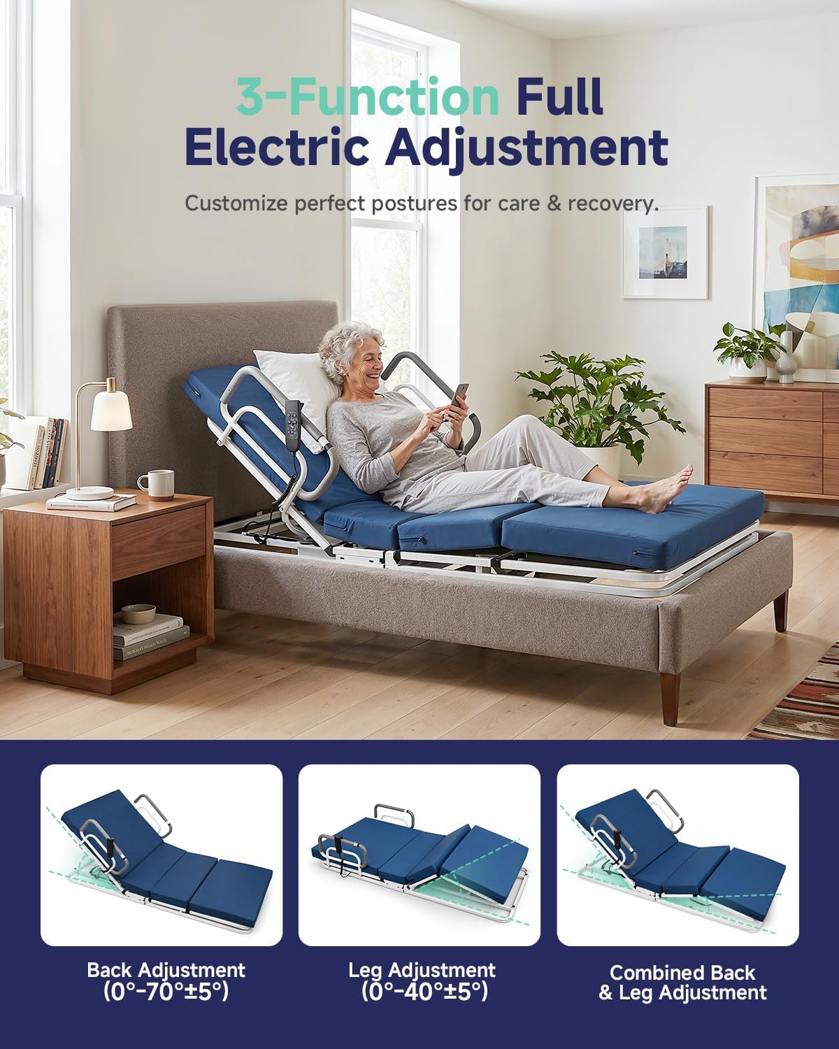 Detalle 2 de Telgome Electric Hospital Bed, 551 lb Capacity