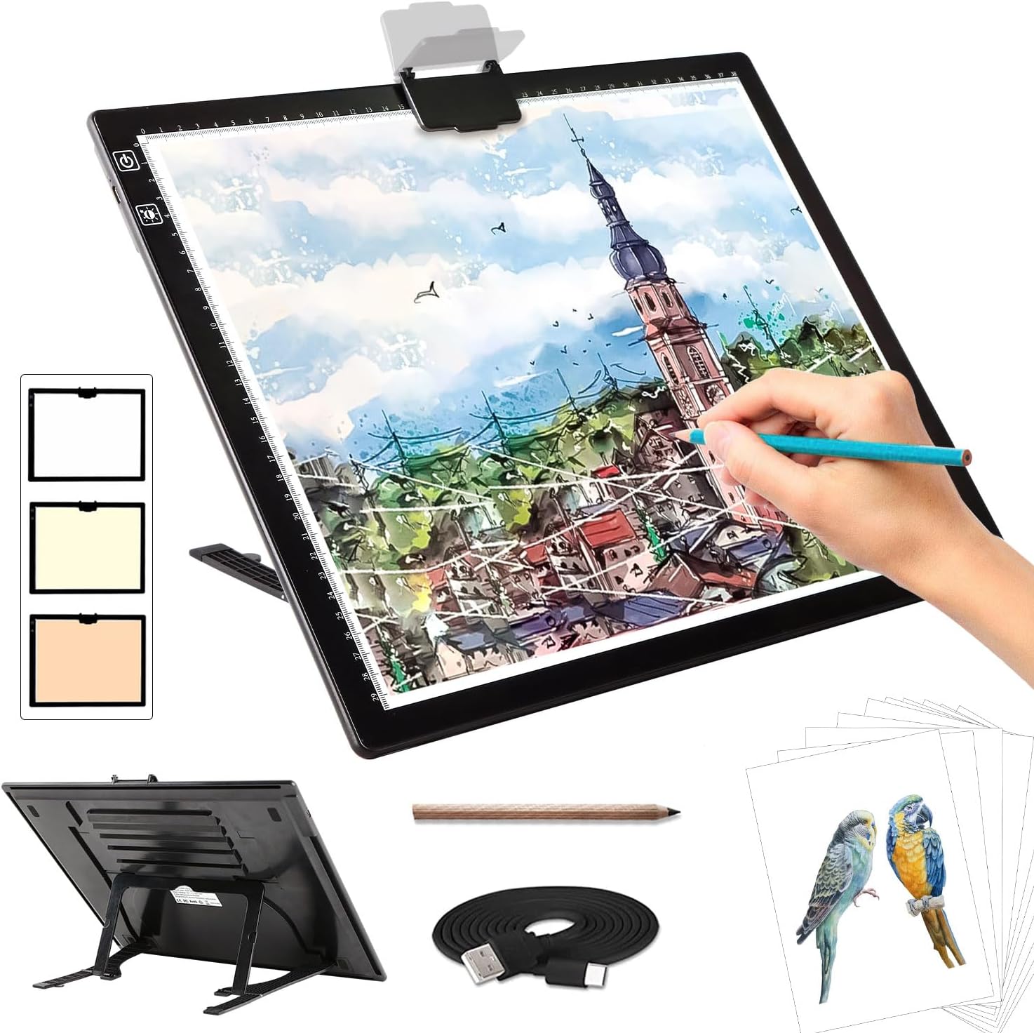 Detalle de Zocelight A3 Rechargeable Light Pad for Diamond Painting ๐ผ