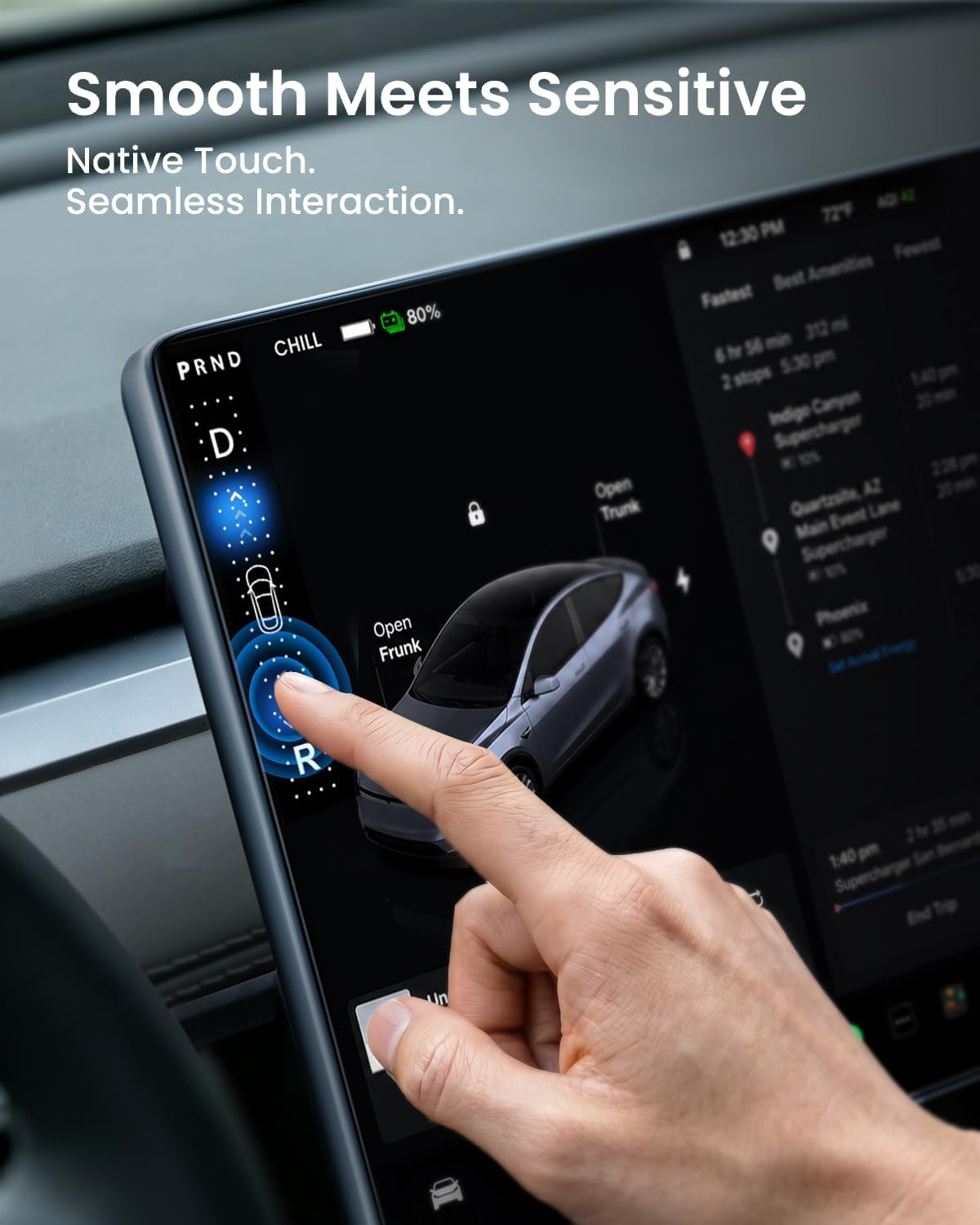 Thumbnail 6 de REEVAA 2026 Tesla Model Y Premium & Performance Screen Protector - 16" Front & 8" Rear, Anti-Glare 9H Aerospace Glass