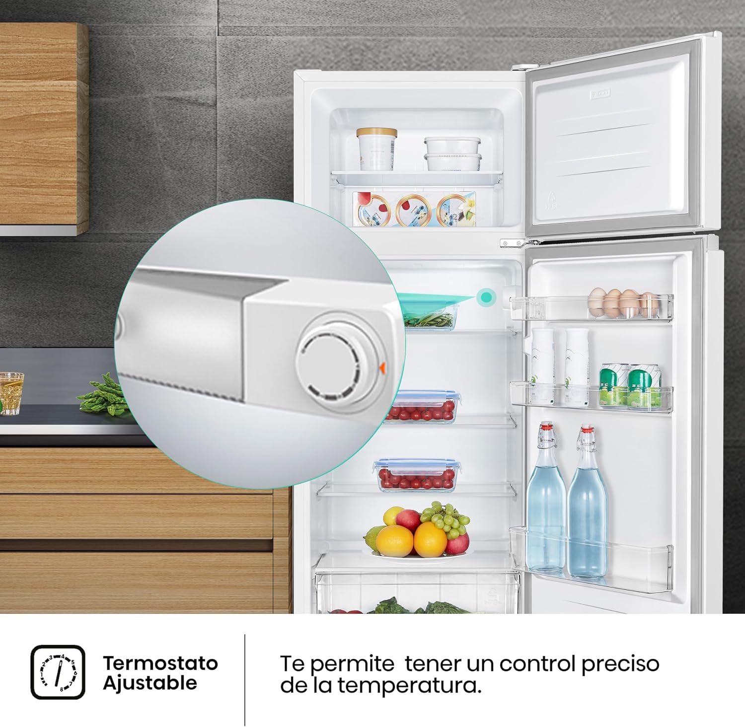 Thumbnail 6 de Hisense MTM55205E frigorífico de dos puertas con cajón de frutas y verduras, LED y 40 dBA