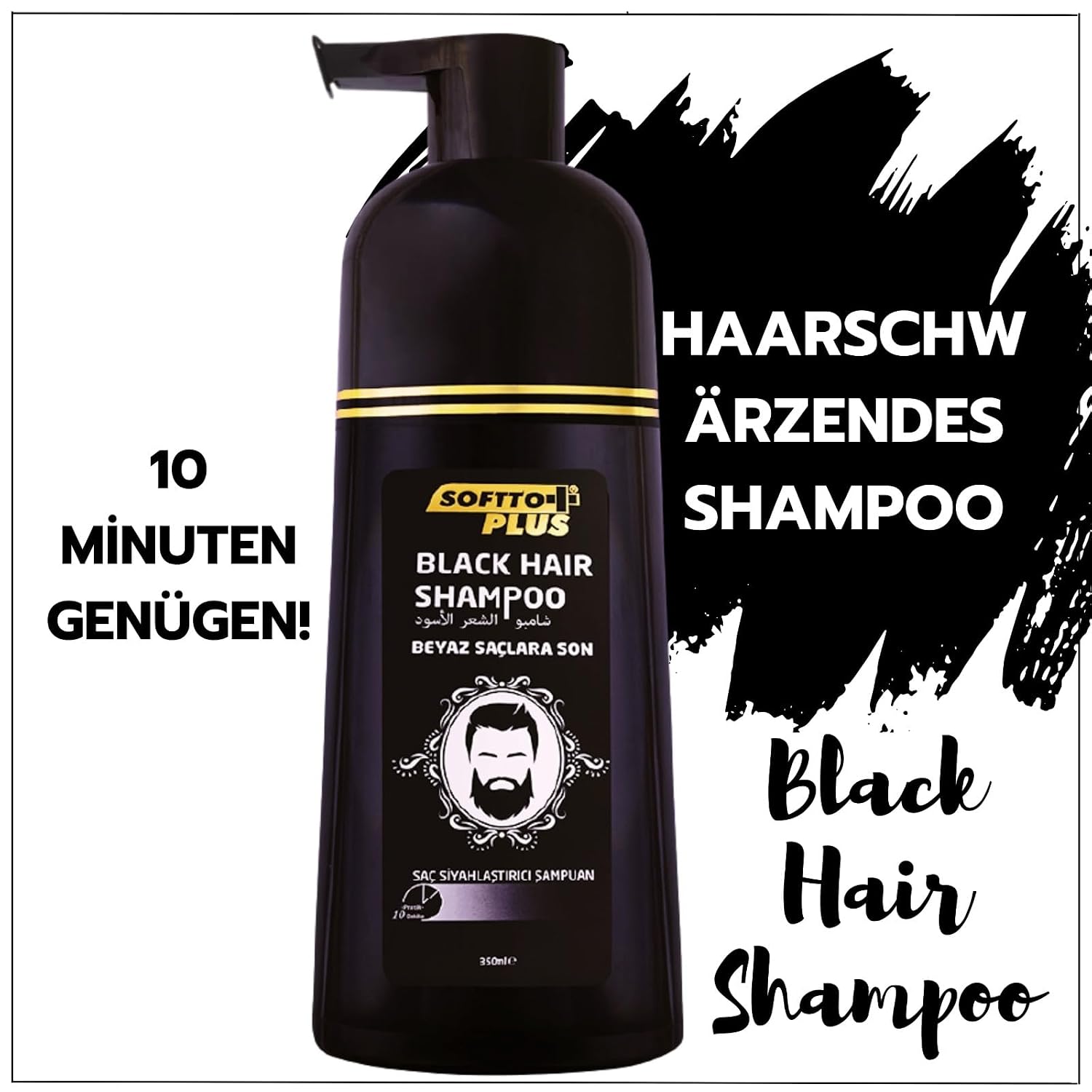 Thumbnail 6 de Softto+ Plus Black Hair Shampoo 350 ml
