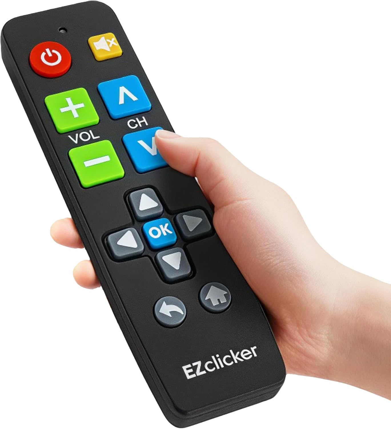 Detalle de Vizio Replacement TV Remote with Big Buttons for Vizio TVs — Easy, No-Setup (Black)
