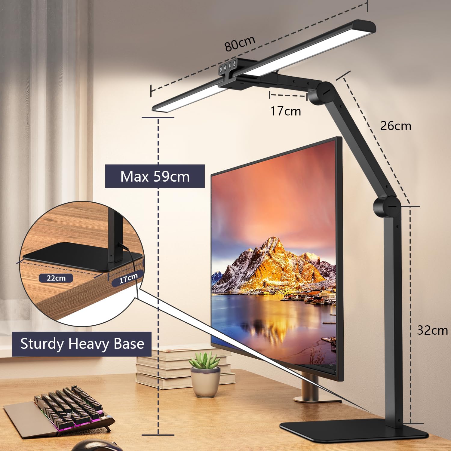 Detalle 2 de KableRika Schreibtischlampe LED 24W dimmbar