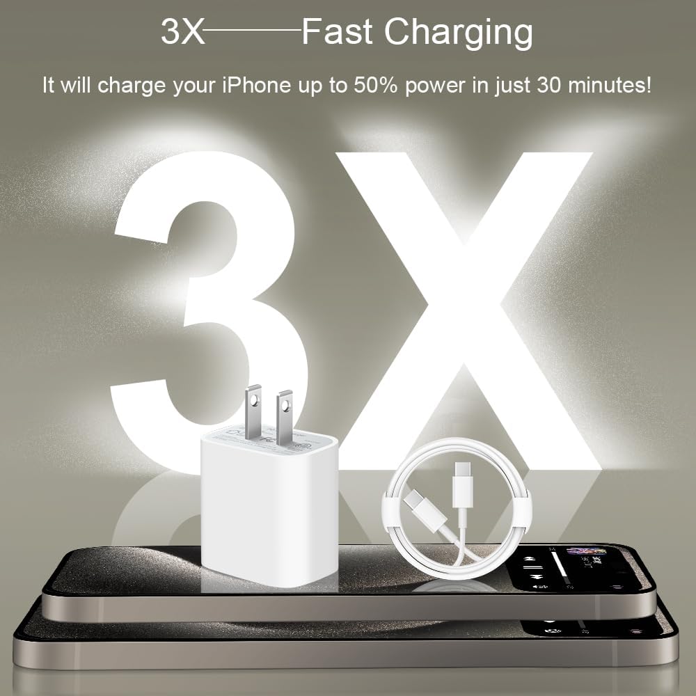 Detalle 2 de iPhone Charger 20W USB‑C 10ft 3+3 Pack