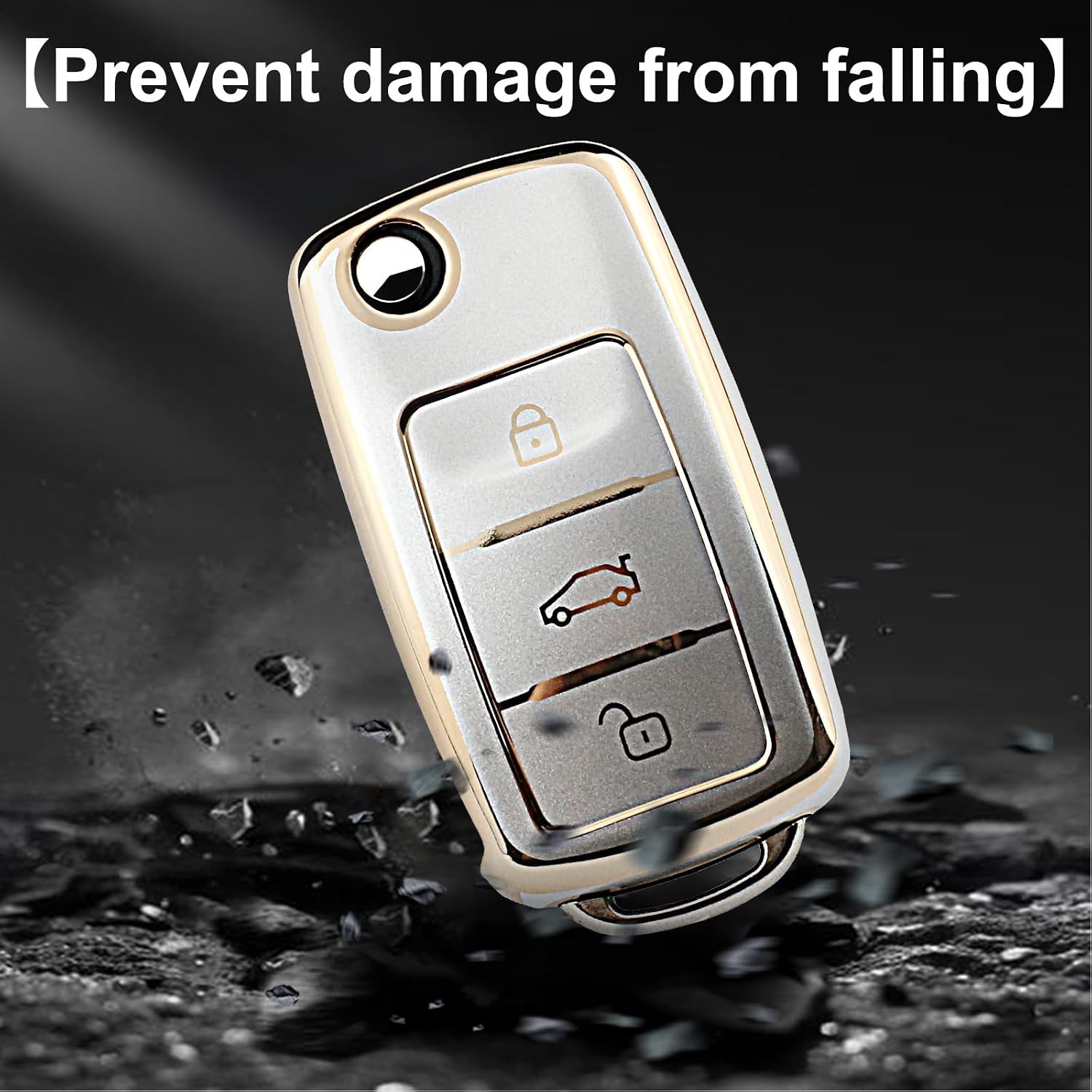 Thumbnail 4 de QIULIFAN Key Cover TPU for VW 3-Button