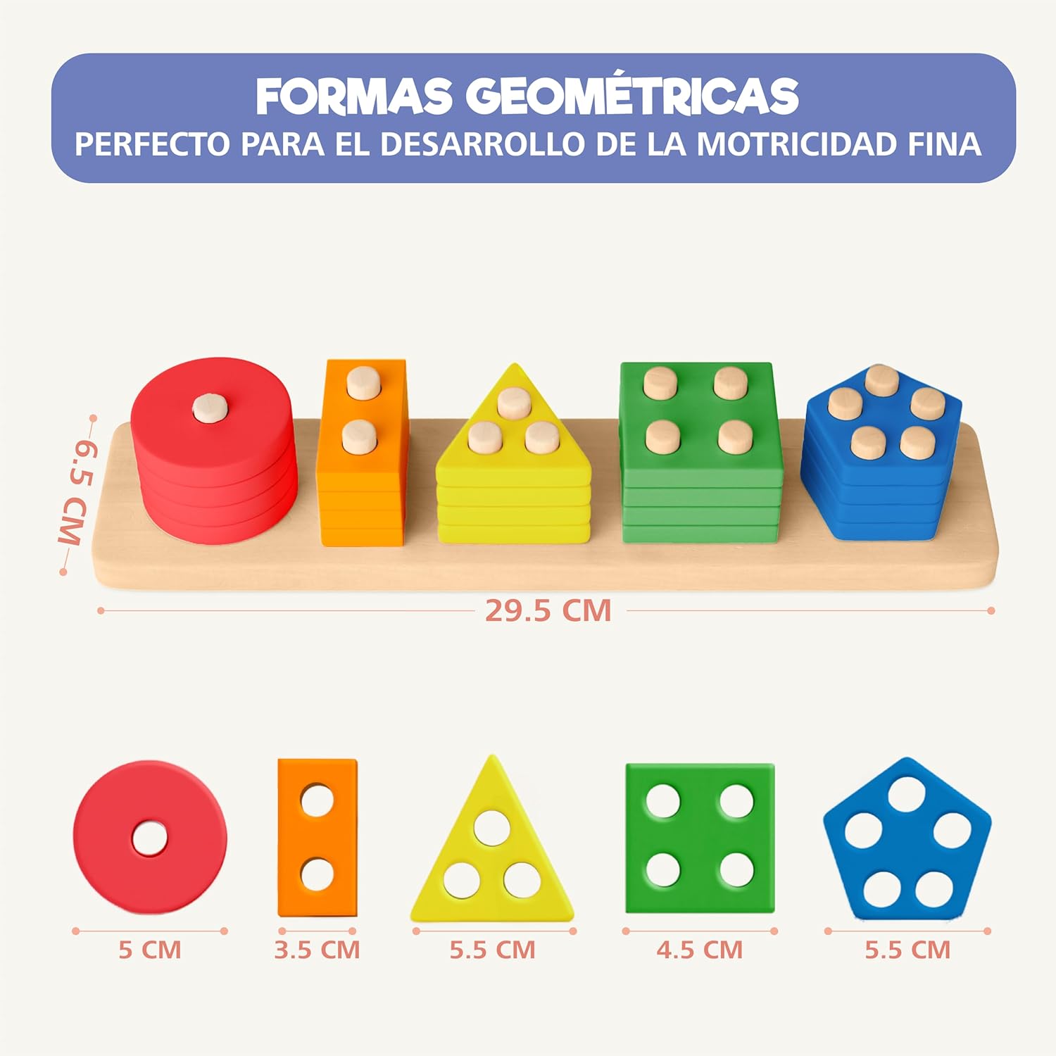 Detalle 2 de Sweety Fox Juguetes Montessori 20 piezas para 1 año