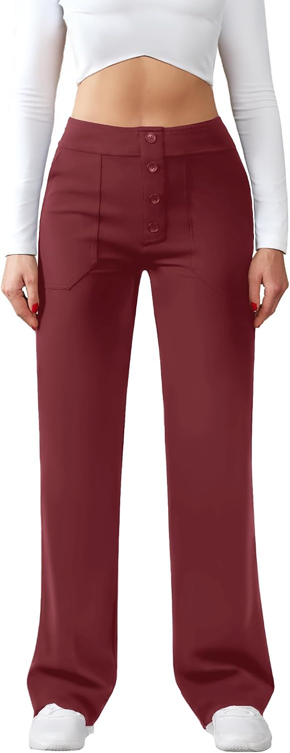 Thumbnail 6 de JEKAOYI Women's High-Waisted Straight-Leg Pants