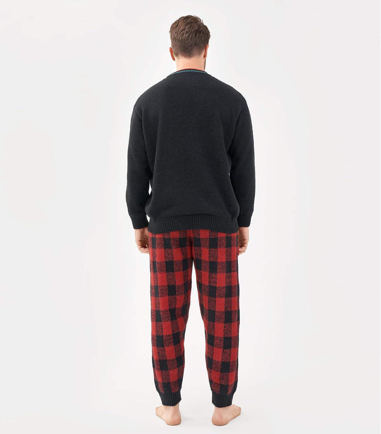 Detalle 2 de DAVID ARCHY Men's Fleece Pajama Set with Pockets