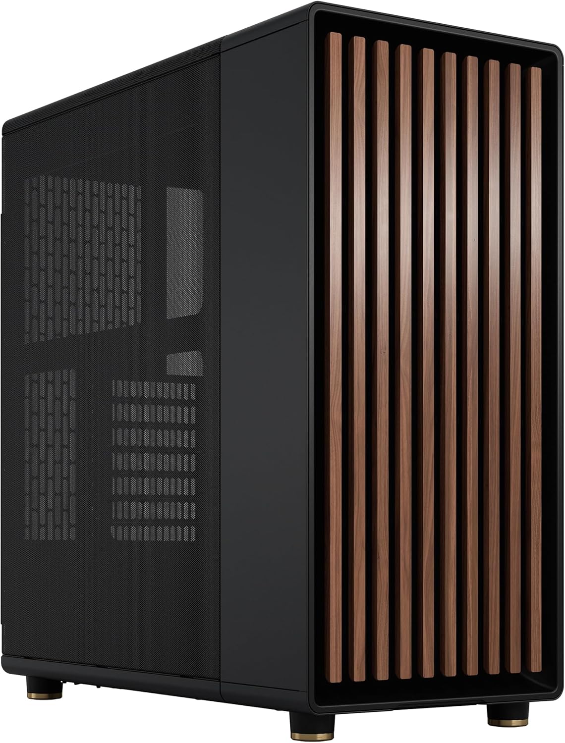 Fractal Design North Walnut Front ATX Mid Tower PC Case with Mesh Panels and 2x 140mm Fans