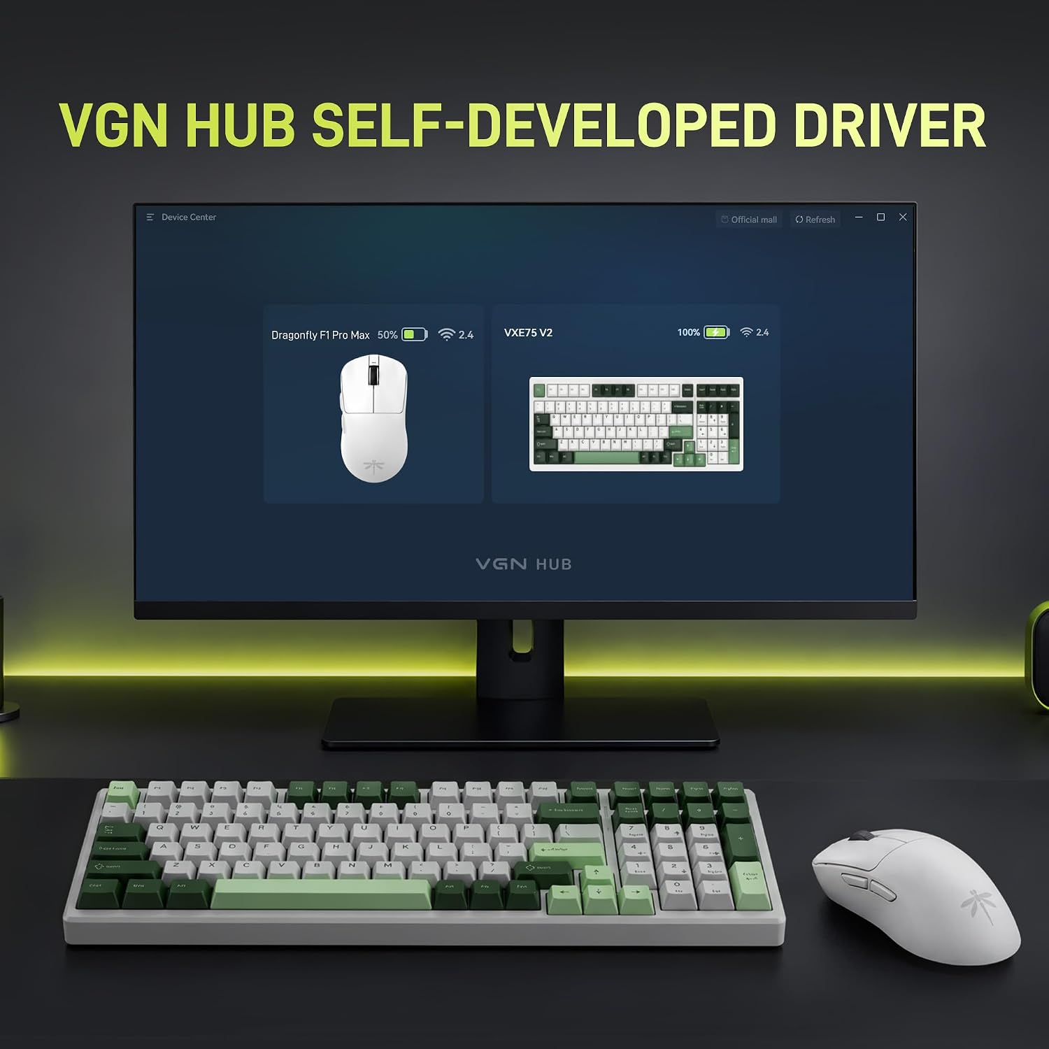 Thumbnail 3 de VGN Dragonfly F1 Pro Wireless Gaming Mouse (49g, PAW3395, up to 26K DPI) — White