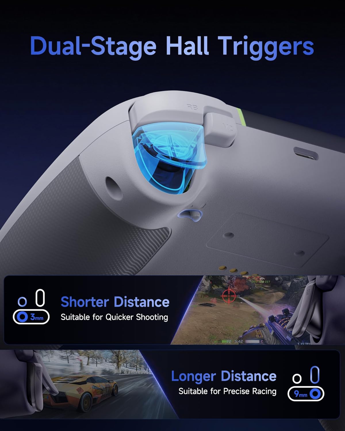 Thumbnail 6 de EasySMX X05 Pro Wireless Controller for PC — Ergonomic, Quiet-Touch & Docked Charging