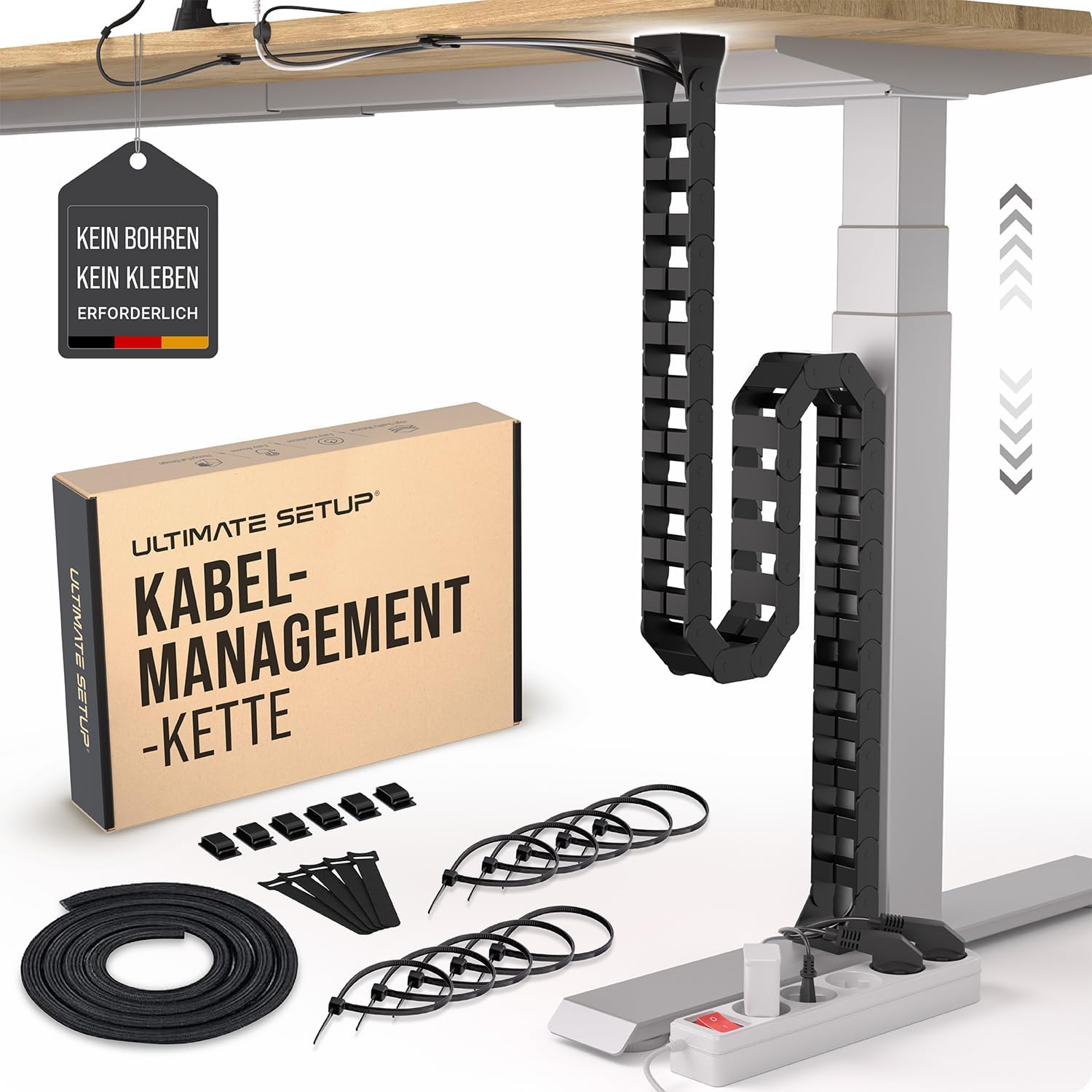 Detalle de Kabelführung Schreibtisch Kabelkanal