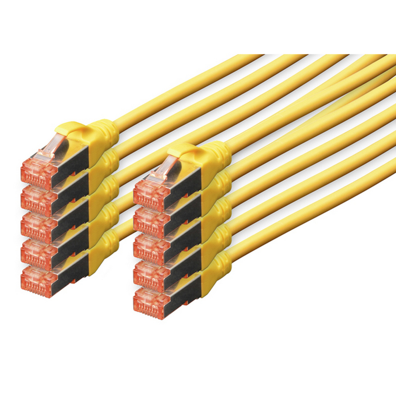 Detalle de Digitus Cable de Red S-FTP Cat. 6 LSZH 3 m | 10 uds | Amarillo