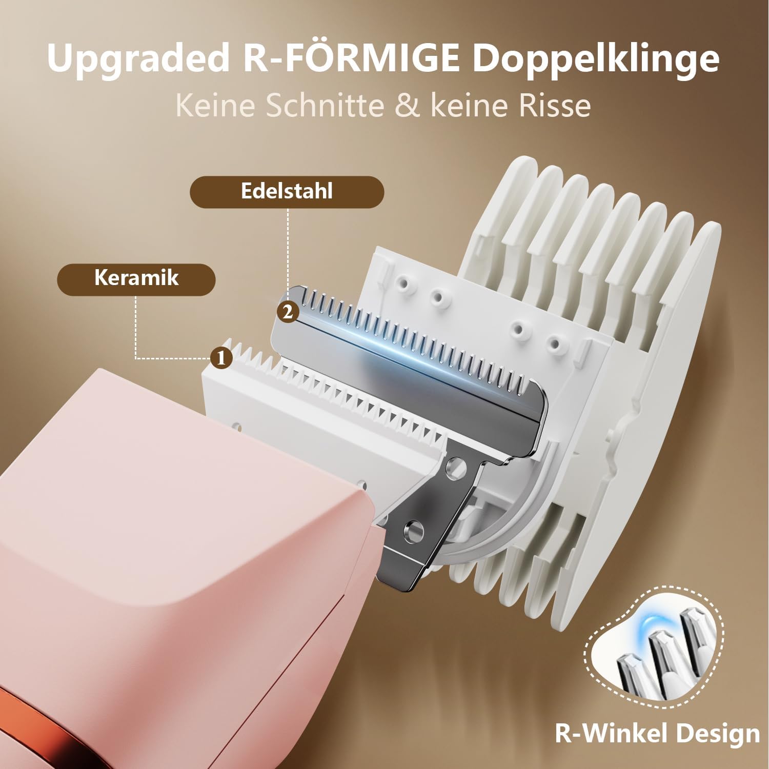 Thumbnail 6 de Intimrasierer für Frauen – All-in-One 2-in-1 Damenrasierer mit Präzisions-Trimmer, wasserdicht und LED-Anzeige