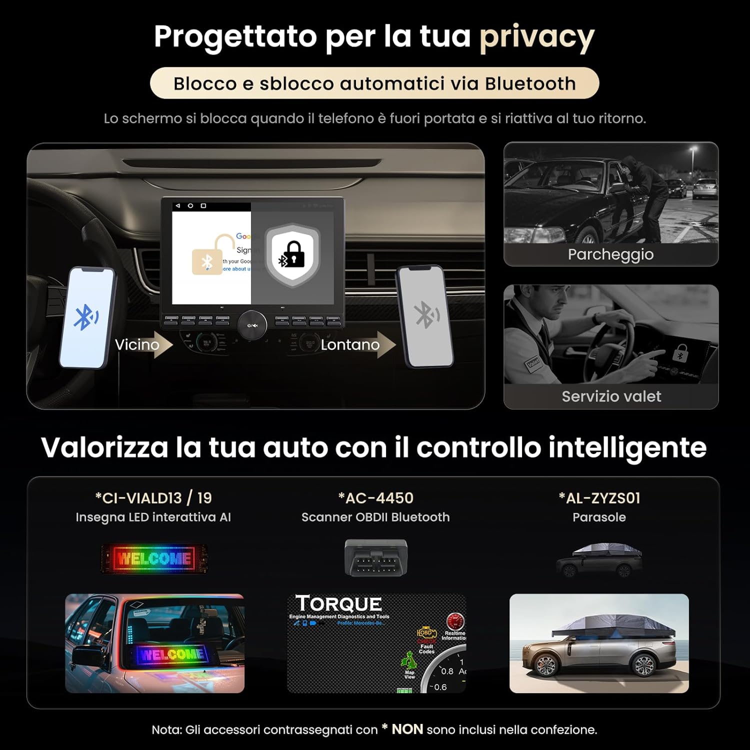 Detalle de ATOTOZONE 10,1" FlexView Android Autoradio with Schermo Fluttuante Adattivo per 1DIN & 2DIN