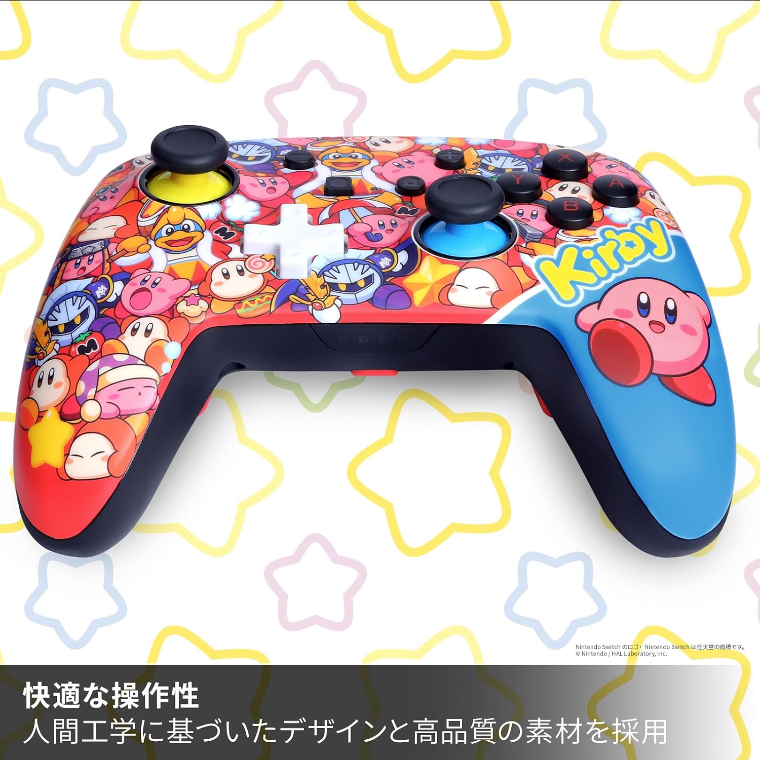 Detalle de PowerA NSGP0443JP-01 星のカービィ ワイヤレスコントローラー Bluetooth 5.0・背面ボタン搭載