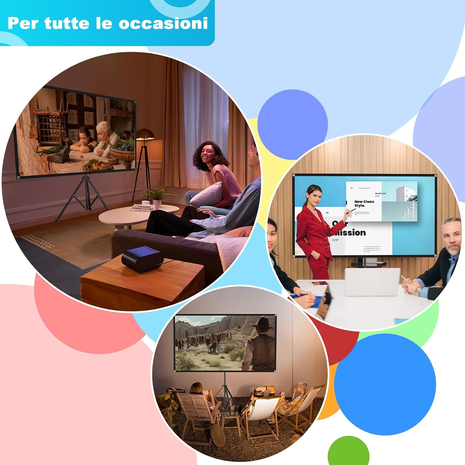 Thumbnail 6 de VISULAPEX 80" ALR: schermo per proiettore su treppiede 16:9 con telo grigio