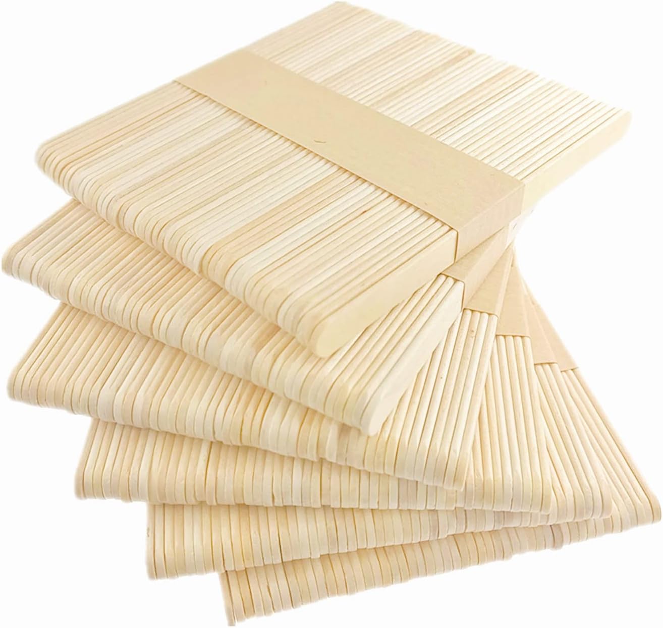 Detalle de ZHIYE Natural Wooden Lollipop and Craft Sticks, 300 Pieces, 114 × 10 × 2 mm