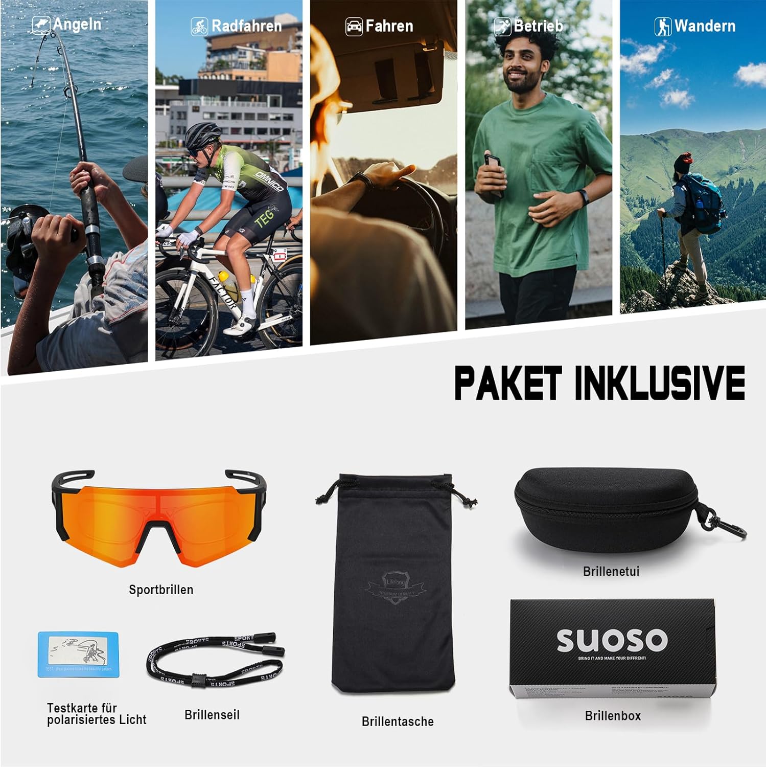 Thumbnail 6 de suoso Sportbrille Sonnenbrille