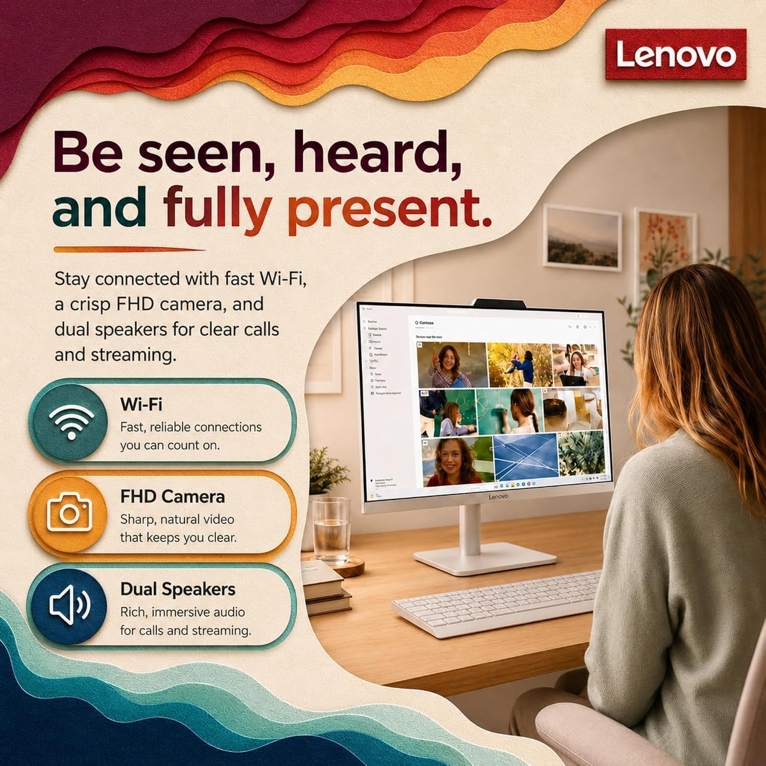 Detalle 1 de Lenovo all-in-one desktop with 16GB RAM