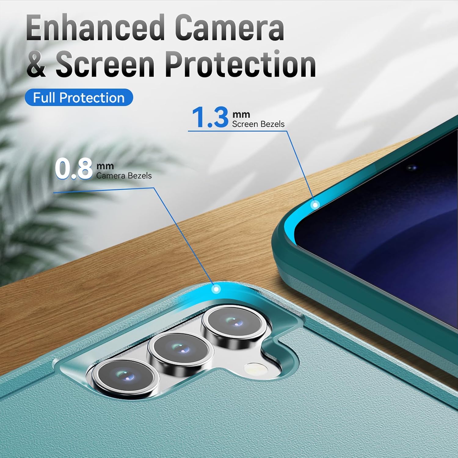 Detalle de Warsia Galaxy A15 5G Rugged Phone Case, Green, Dual-Layer with Screen Protector