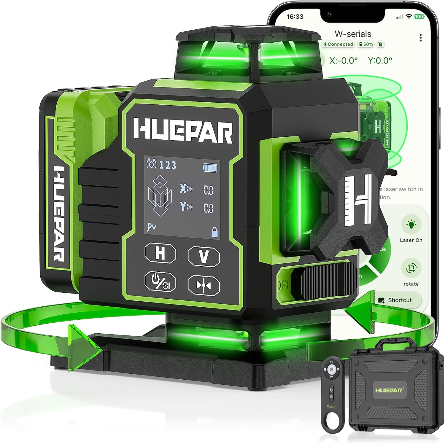Huepar W04CG Livella laser 4D 360°