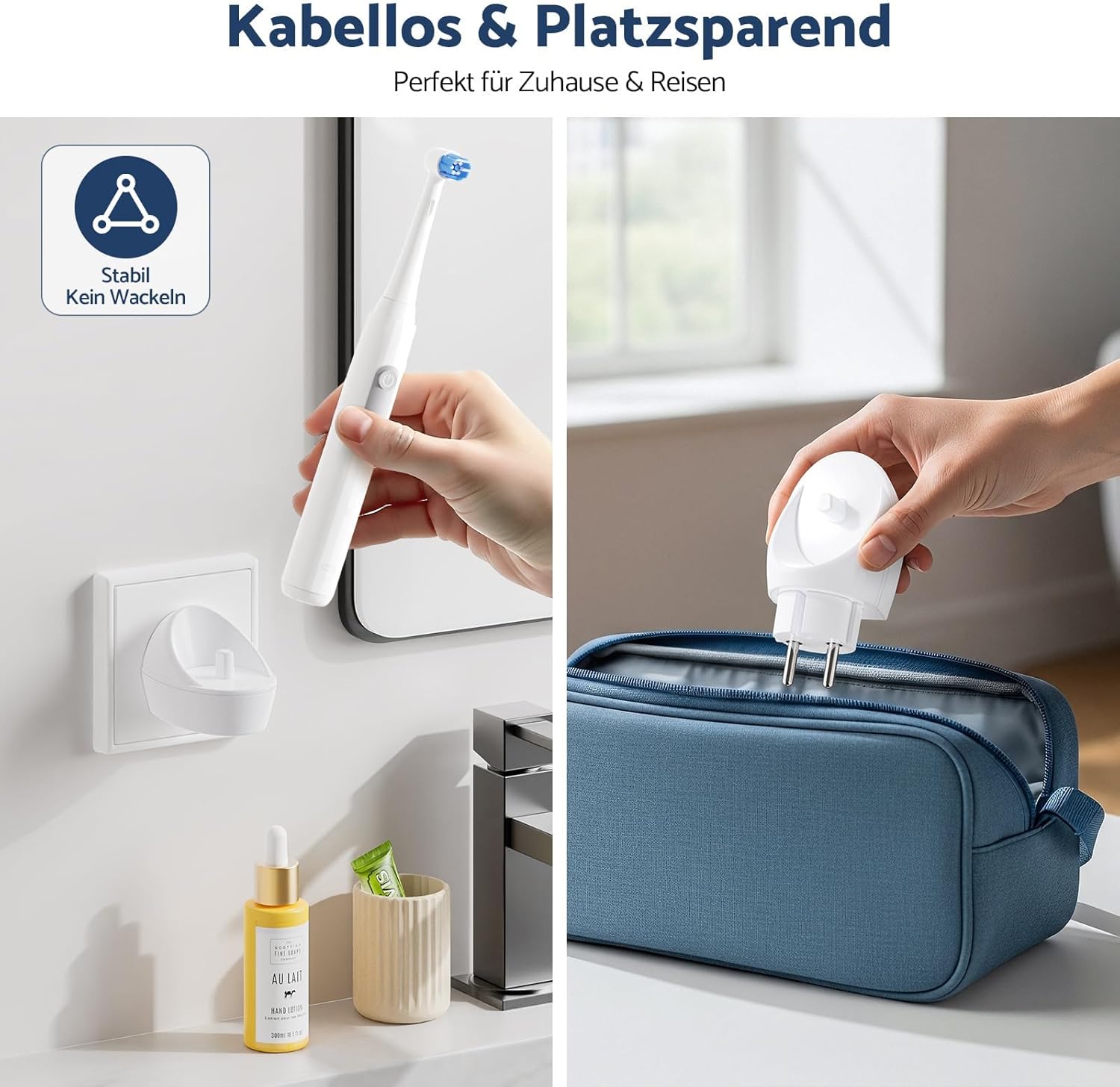 Thumbnail 4 de Ladestation Zahnbürste Steckdose für Oral-B – kabelloses Ladegerät (induktiv) kompatibel mit vielen Oral-B Modellen