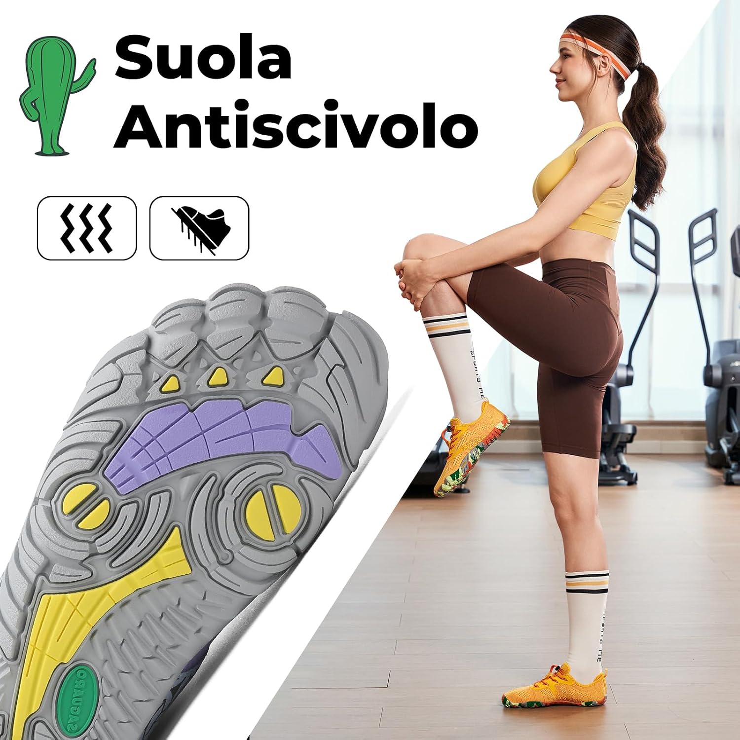 Detalle de SAGUARO Scarpe Barefoot Minimaliste per Trail – 5 dita, suola zero drop (Taglie 36–48)