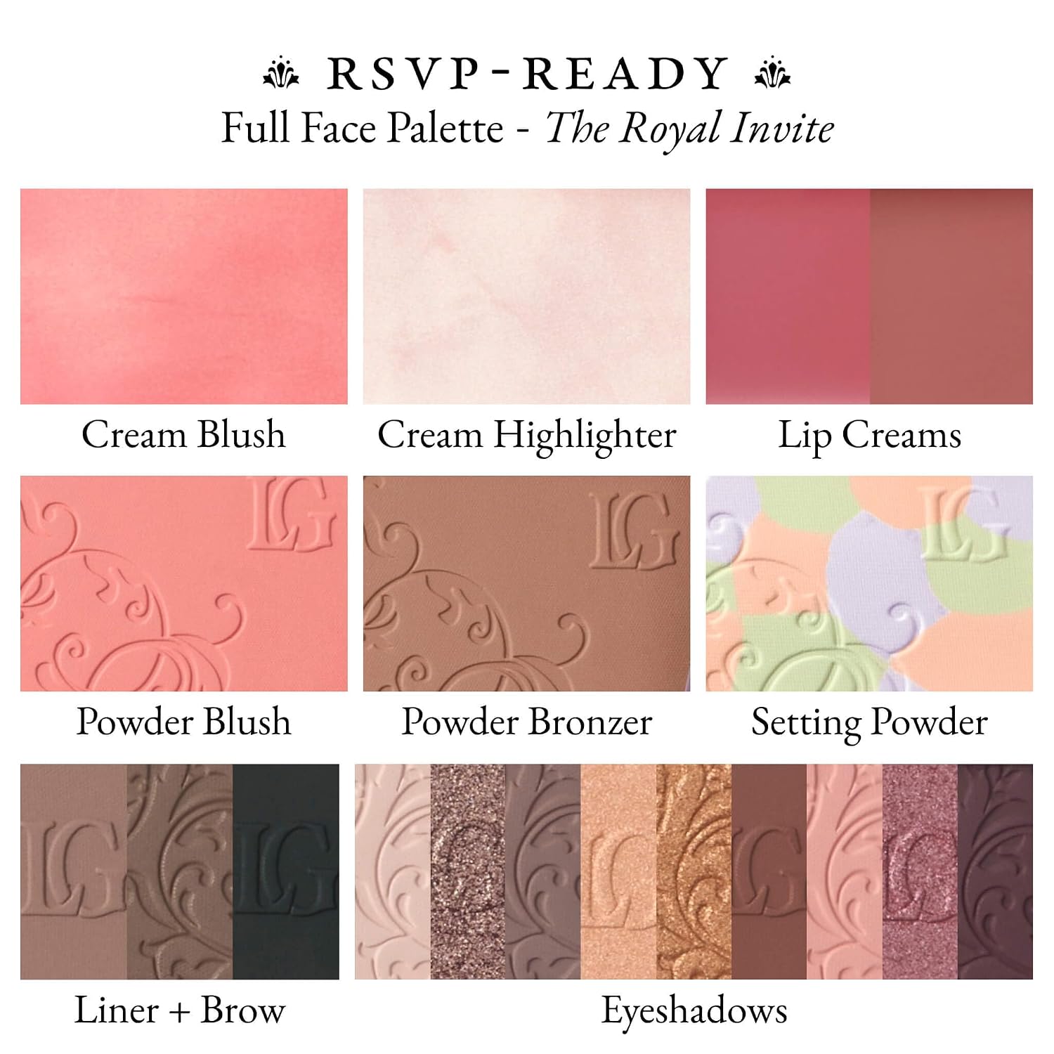 Thumbnail 4 de Laura Geller RSVP Ready Royal Invite Full Face Makeup Palette with Eyeshadows, Blush, and Bronzer