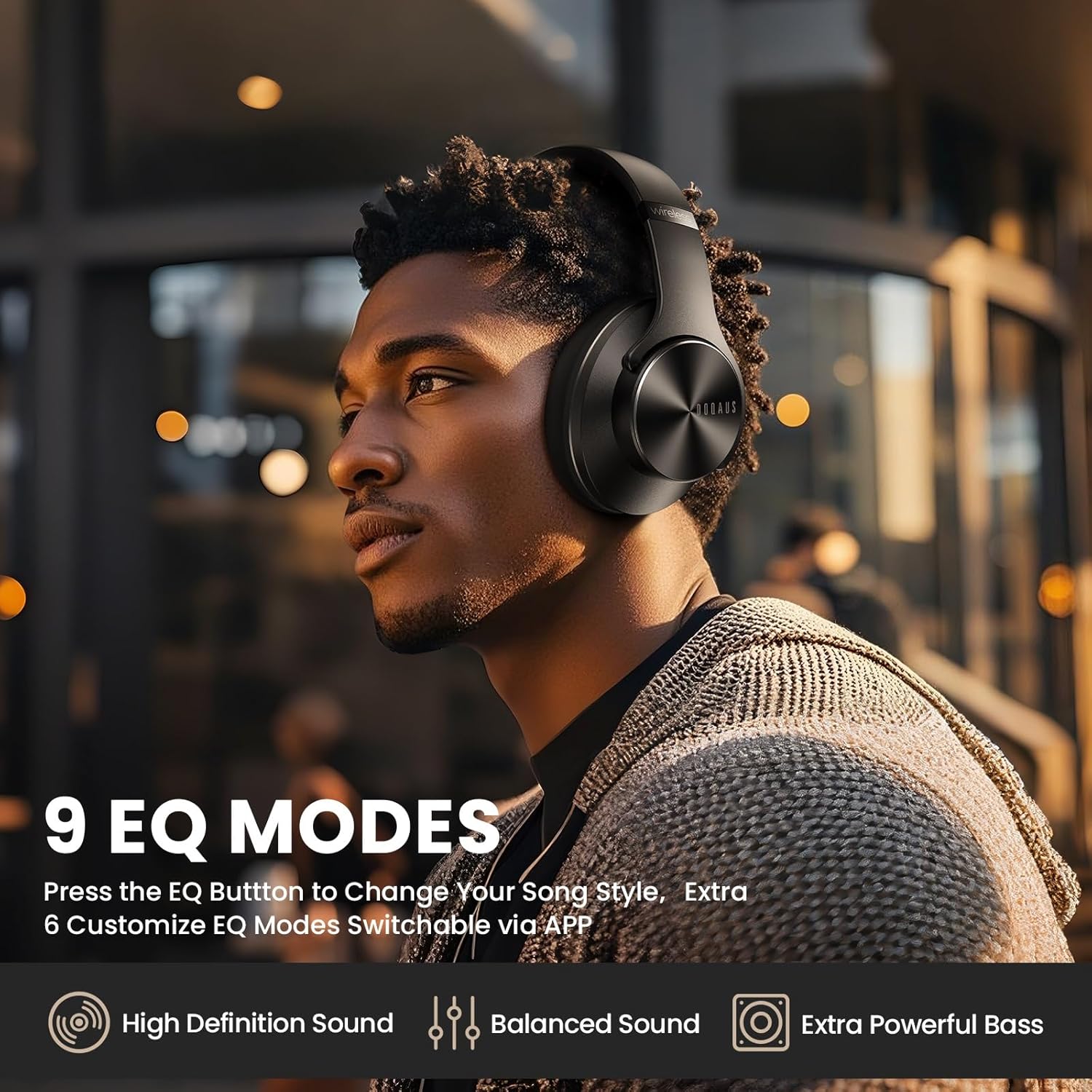 Thumbnail 1 de DOQAUS Bluetooth Over-Ear Headphones – 90 Hrs Playtime