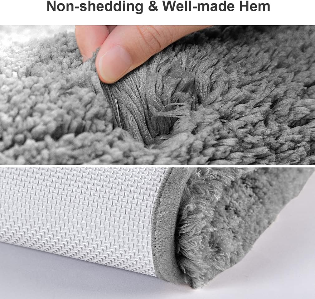 Thumbnail 3 de Tapis de Bain Extra Long Antidérapant 50 x 122 cm – Gris Foncé, Microfibre Douce et Absorbante