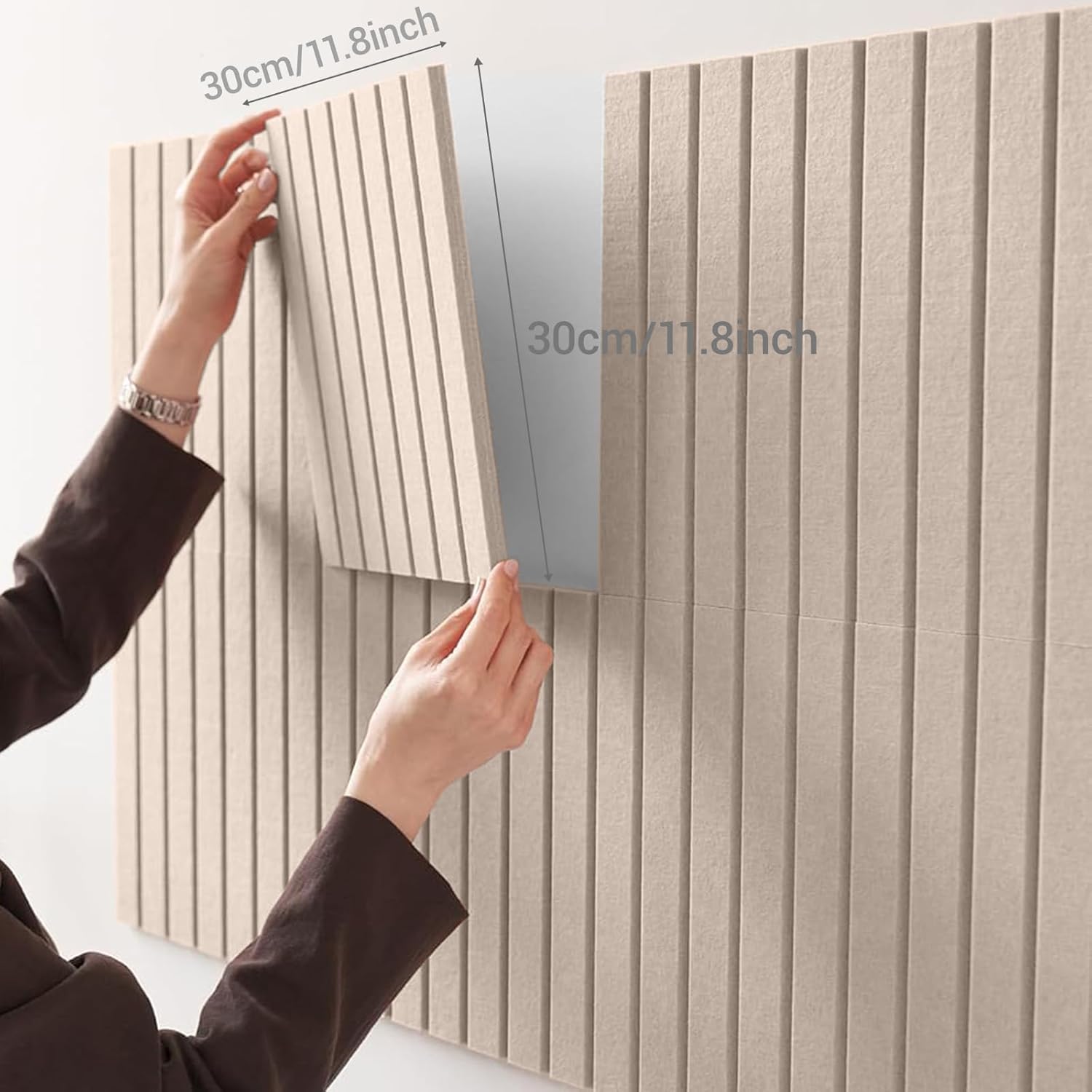 Thumbnail 4 de Bacheca grande in feltro autoadesiva 90 x 120 cm con cammello scuro – EYERIYO