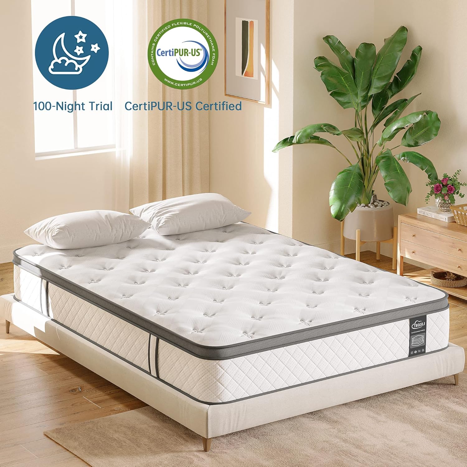 Thumbnail 5 de TeQsli 3FT Single 10in Hybrid Mattress