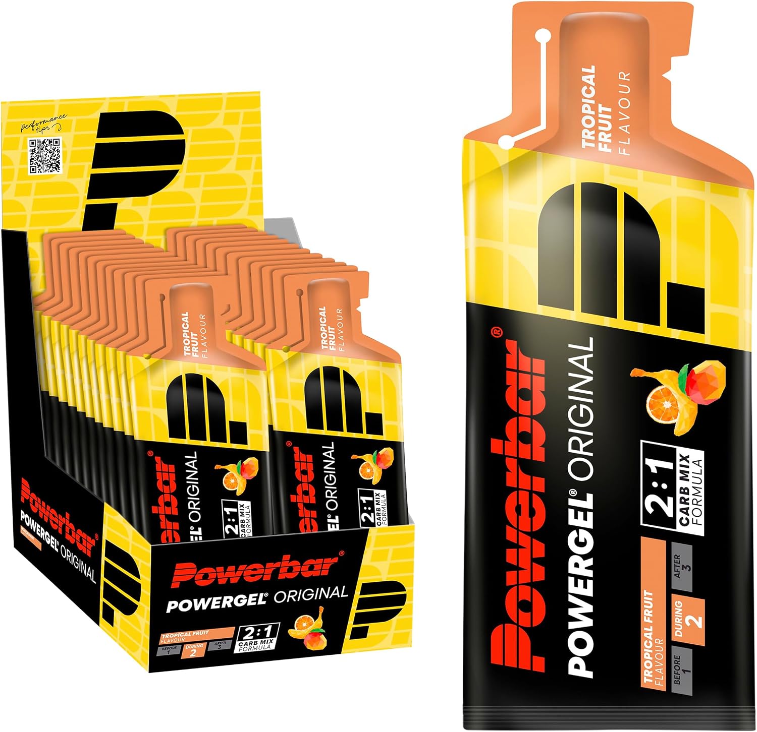 Powerbar PowerGel Tropical Fruit (24x41g) – Energie gel für Ausdauer- und Kraftsport