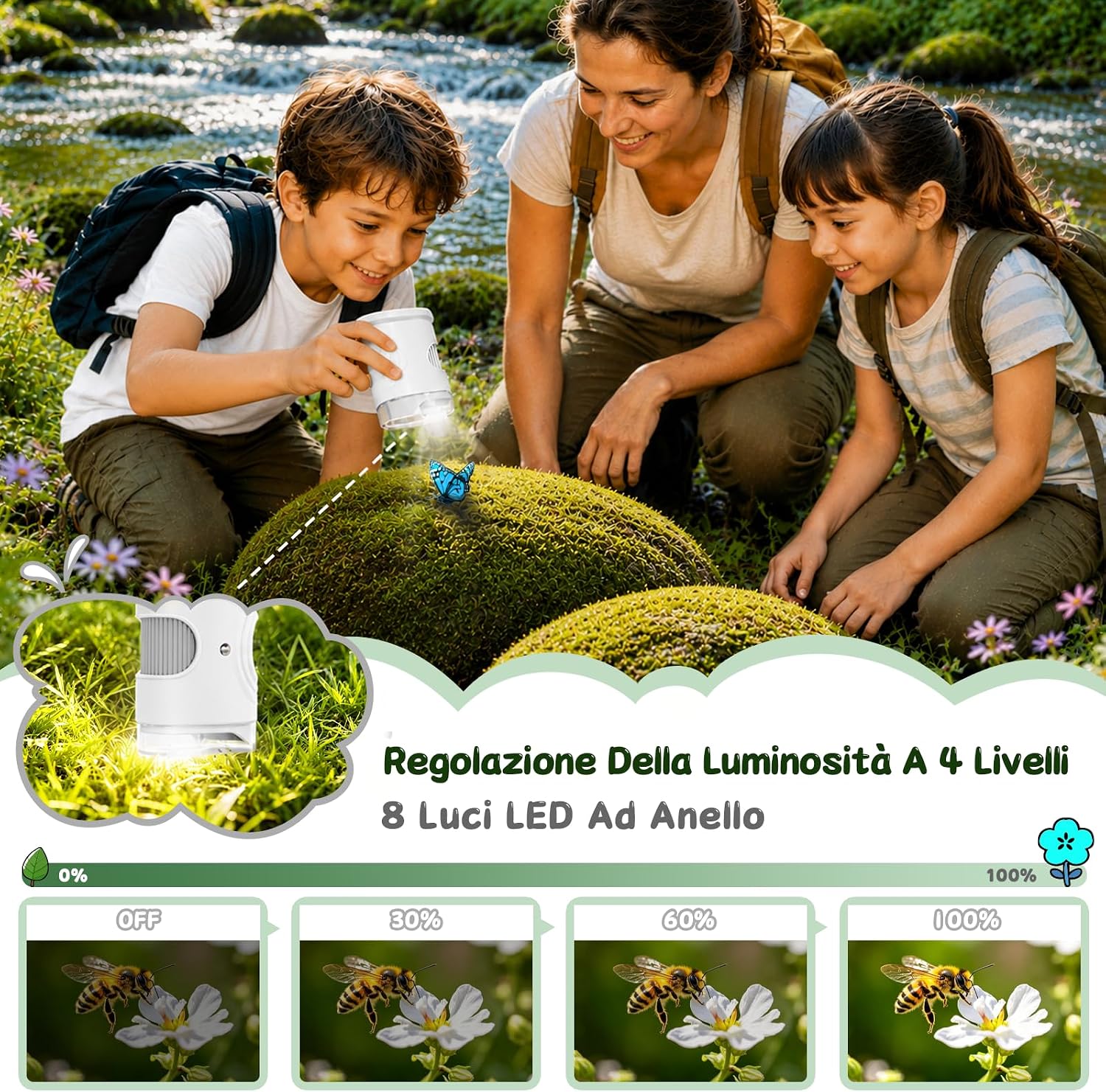 Thumbnail 2 de ASPOVEN Microscopio Digitale Bambini 1000X con Schermo IPS 2'' – Esplora il micro-world in modo semplice