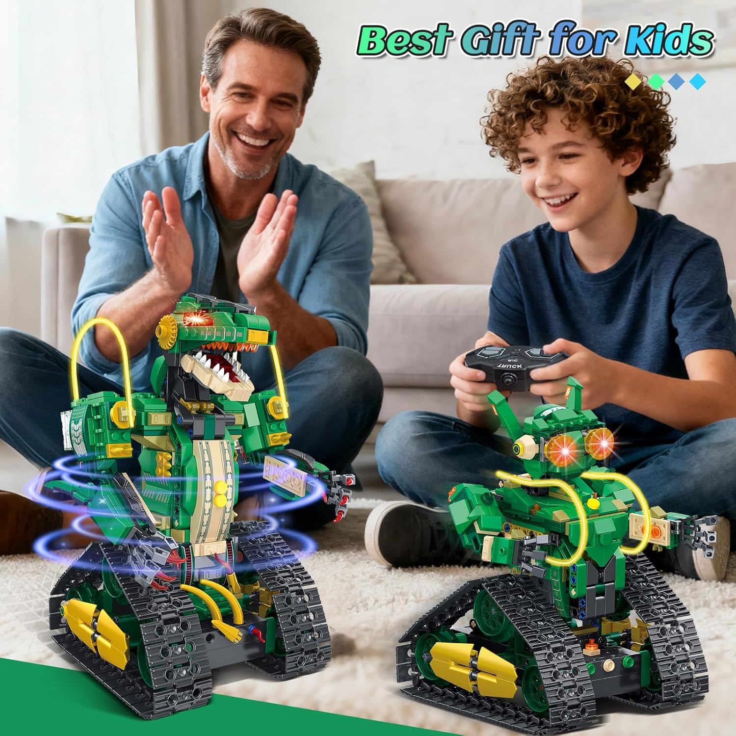 Detalle 1 de HiWEEGO Technik Roboter Dinosaurier 877 Teile