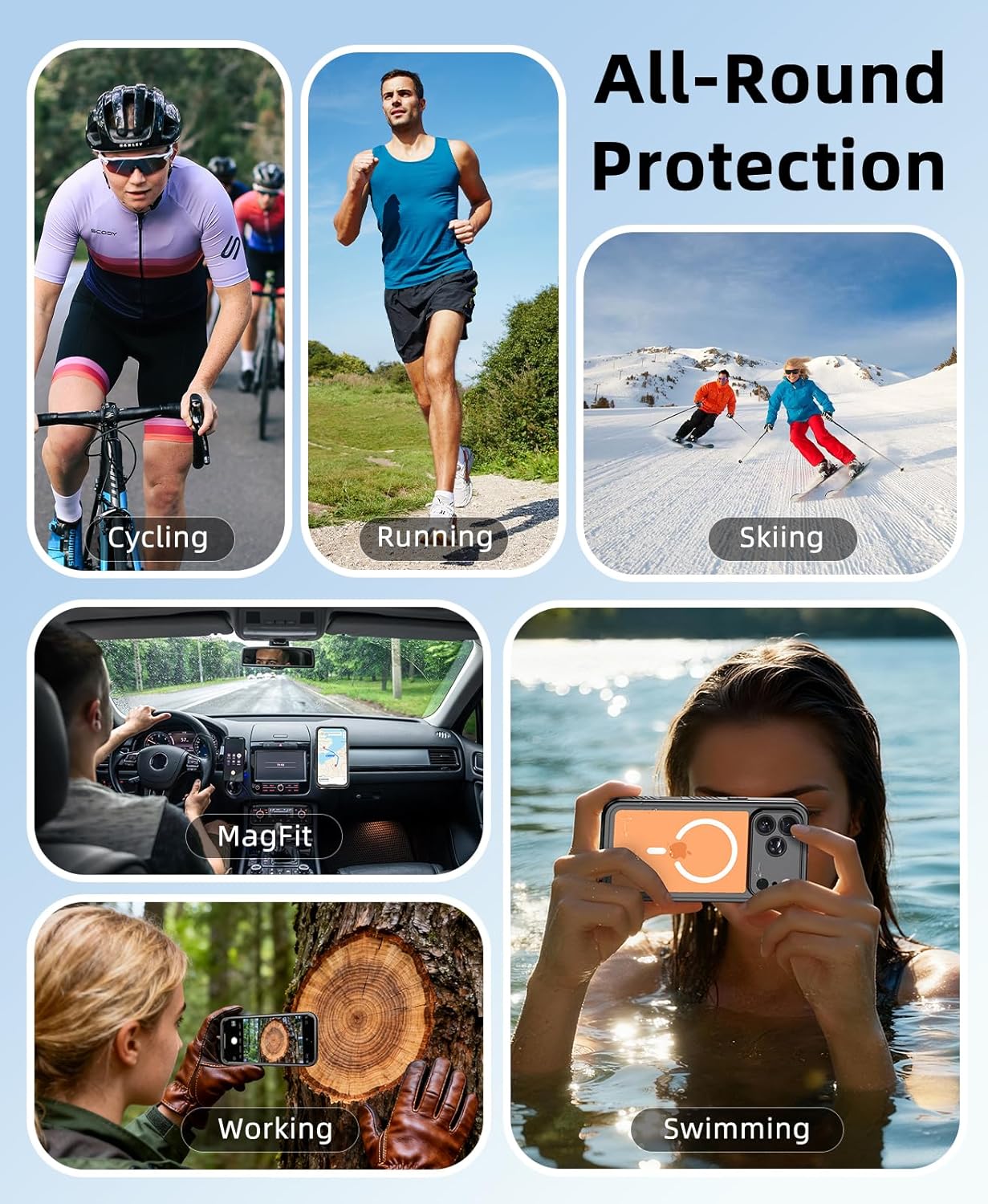 Detalle 2 de Beeasy Waterproof MagSafe Case for iPhone 17 Pro Max (6.9”) with Built-in Screen & Camera Protectors