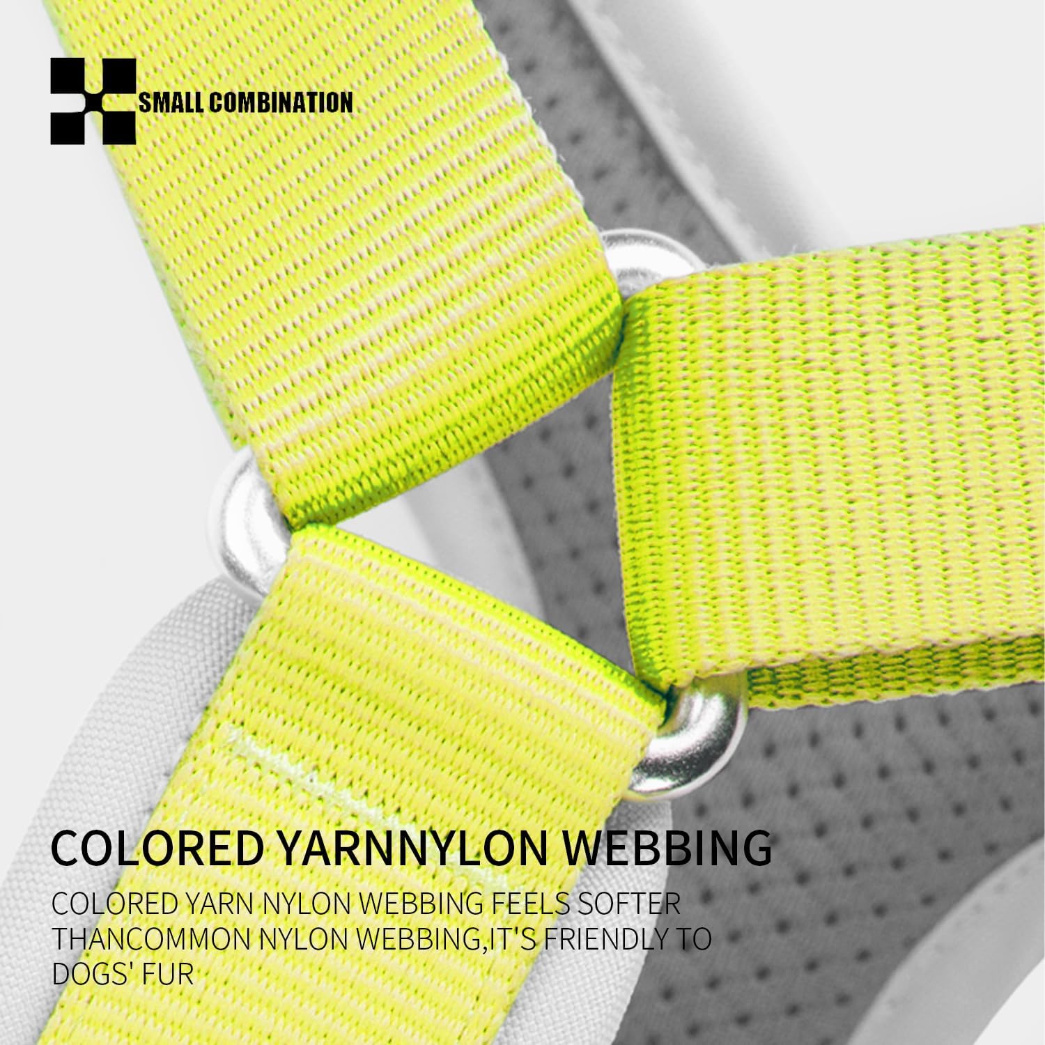 Thumbnail 5 de Small Combination No-pull Dog Harness with Adjustable Vest & Durable Handle (Lemon Yellow, XS)