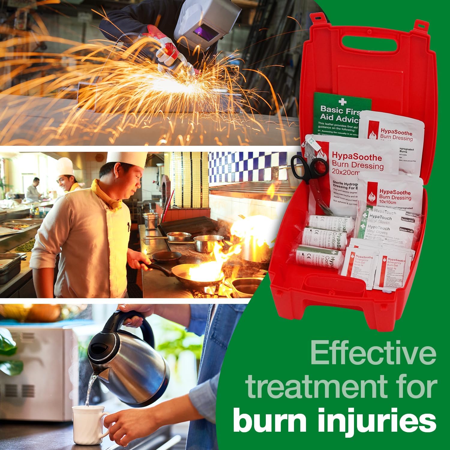 Detalle 2 de Safety First Aid Group Evolution First Aid & Burns Point, Large (43 x 65 cm) – Fully Stocked