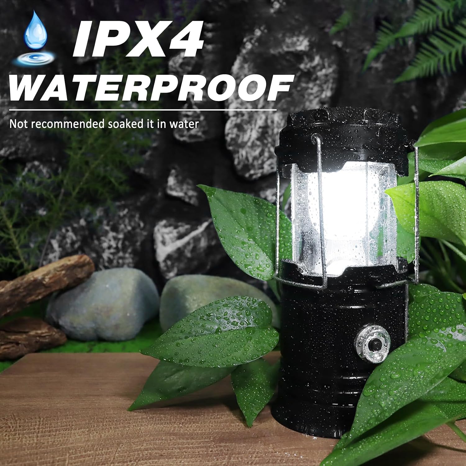 Thumbnail 4 de DIBMS PEC00592x4-DI 4-Pack Solar Camping Lanterns, 300-Lumen LED