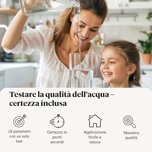Detalle 2 de Test acqua potabile 18 in 1 - Kit analisi acqua potabile con 25 strisce, Trignostics
