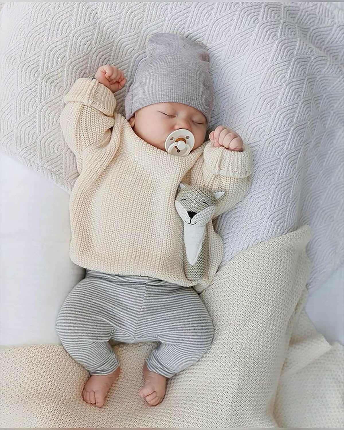 Thumbnail 3 de DRESHOW Newborn Knit Baby Beanie 0–24 months