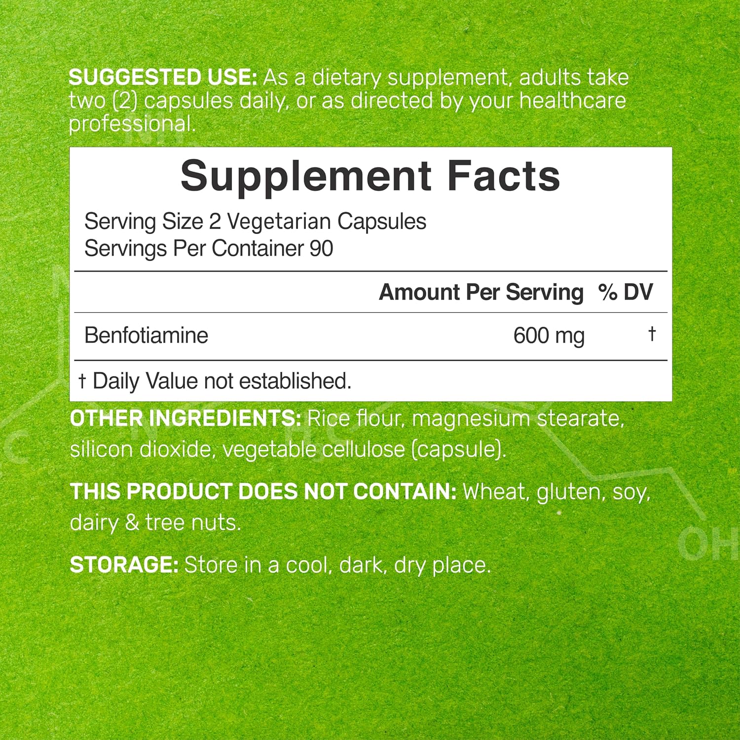 Thumbnail 1 de Benfotiamine Supplement 600 mg per Serving