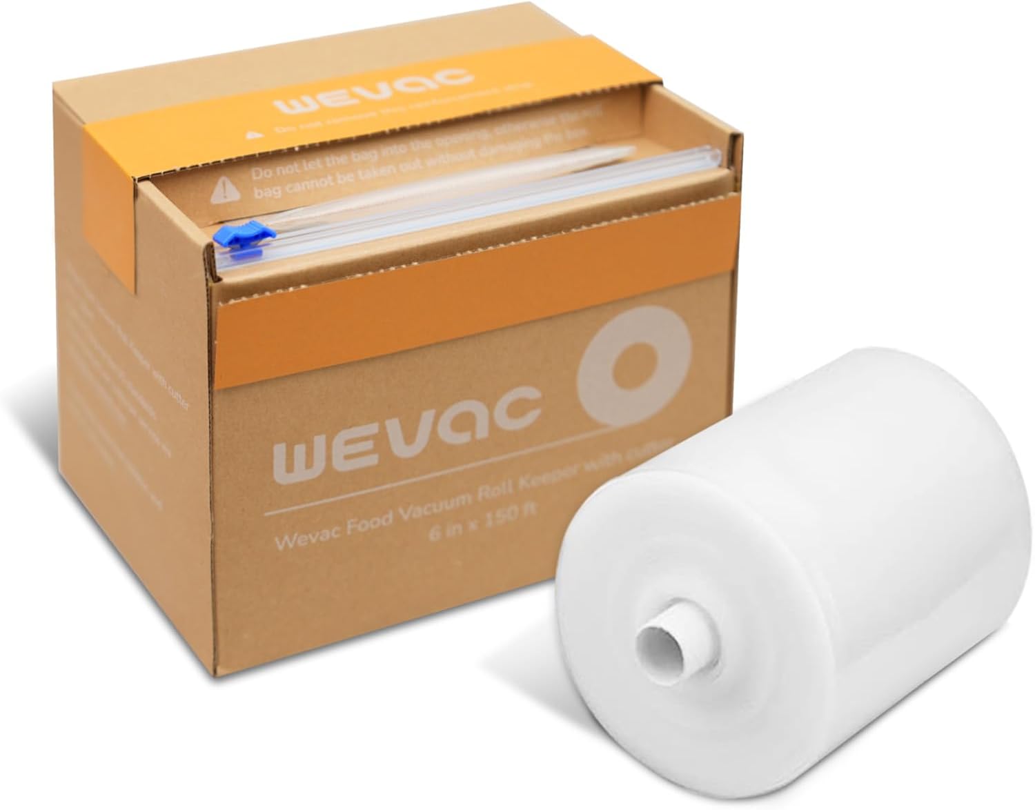 Detalle de Wevac 6-inch x 150-foot Vacuum Seal Roll Keeper with Cutter, BPA-Free