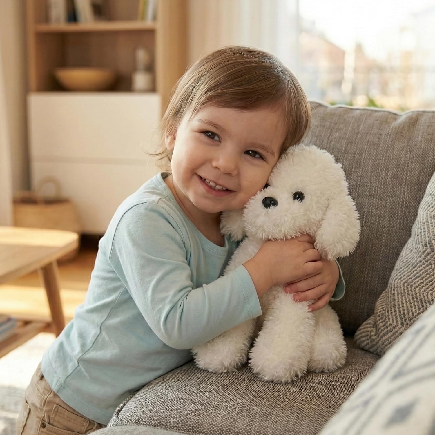Thumbnail 2 de WEIGEDU White Toy Poodle Stuffed Animal — 12.6-Inch Plush Puppy for Kids and Babies